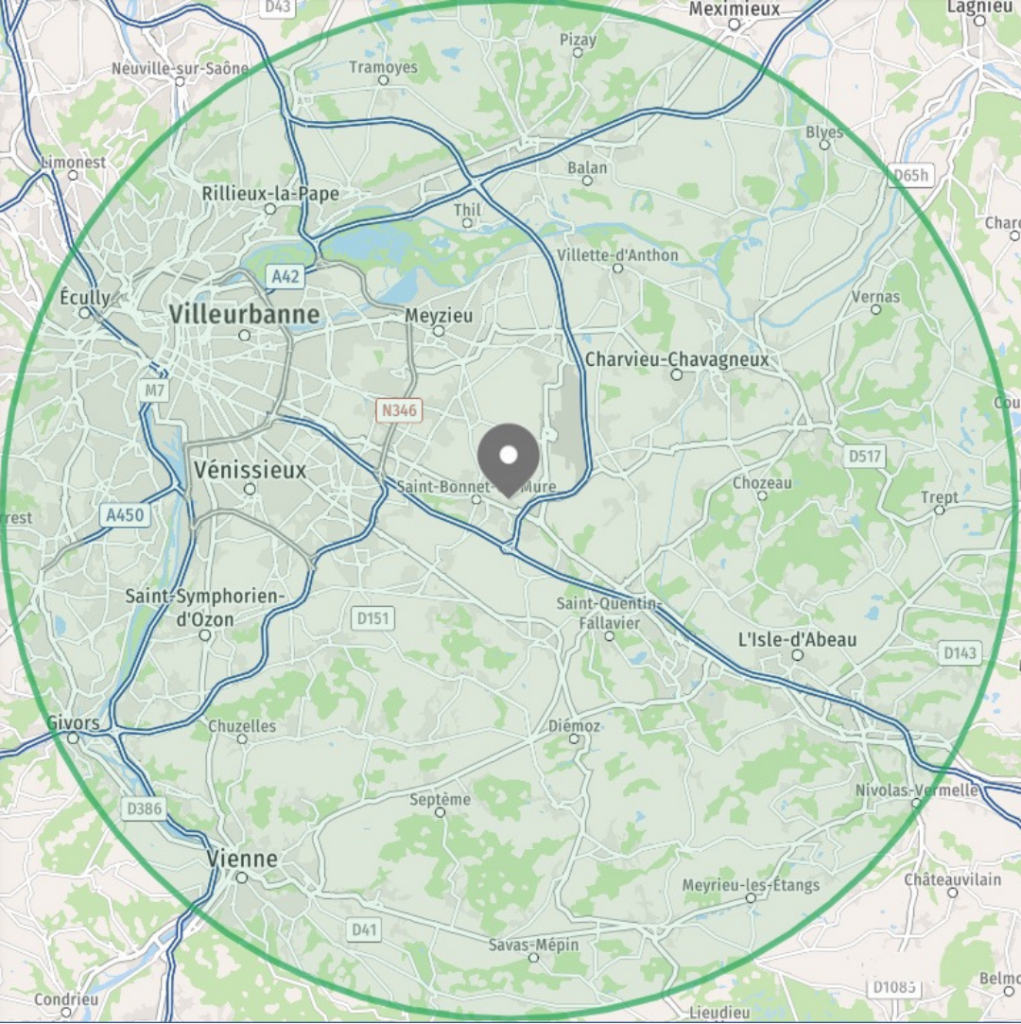 J'interviens dans un rayon de 25 km autour de saint Laurent de mure à Lyon