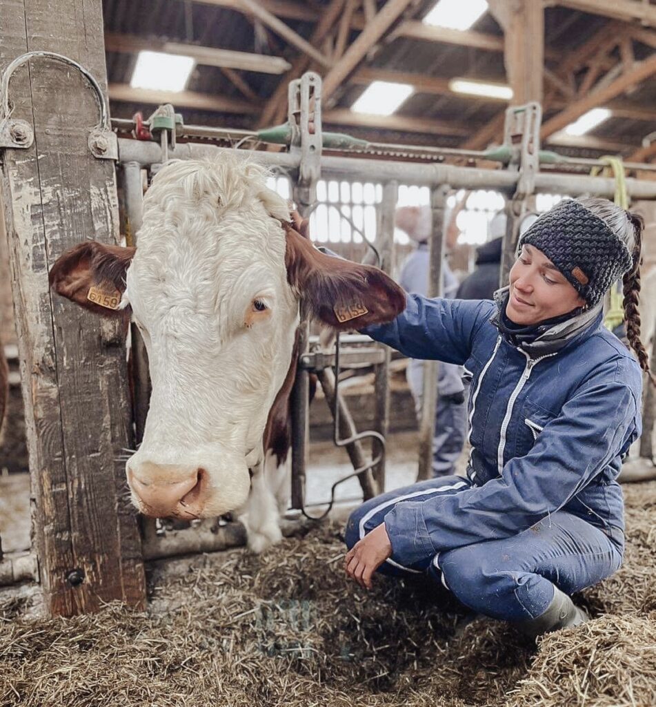 Je suis Alexia Agniel, ostéopathe animalier sur Lyon et j'interviens sur les vaches et autres animaux